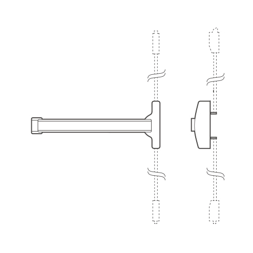 Single Concealed Panic Bolt